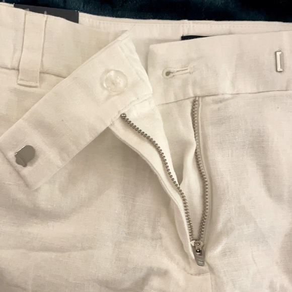 NWT J.Crew white 4" linen-cotton scalloped shorts - Picture 8 of 9